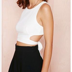 Nasty Gal sideways crop top